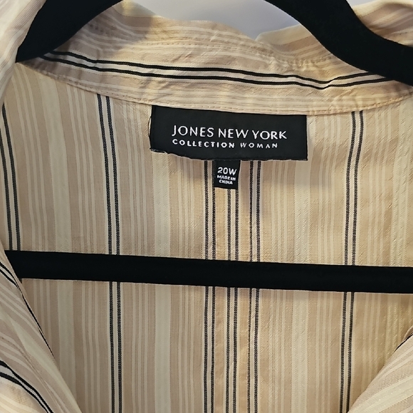 Jones New York Striped Button-Up Shirt Size 20W - Picture 2 of 7